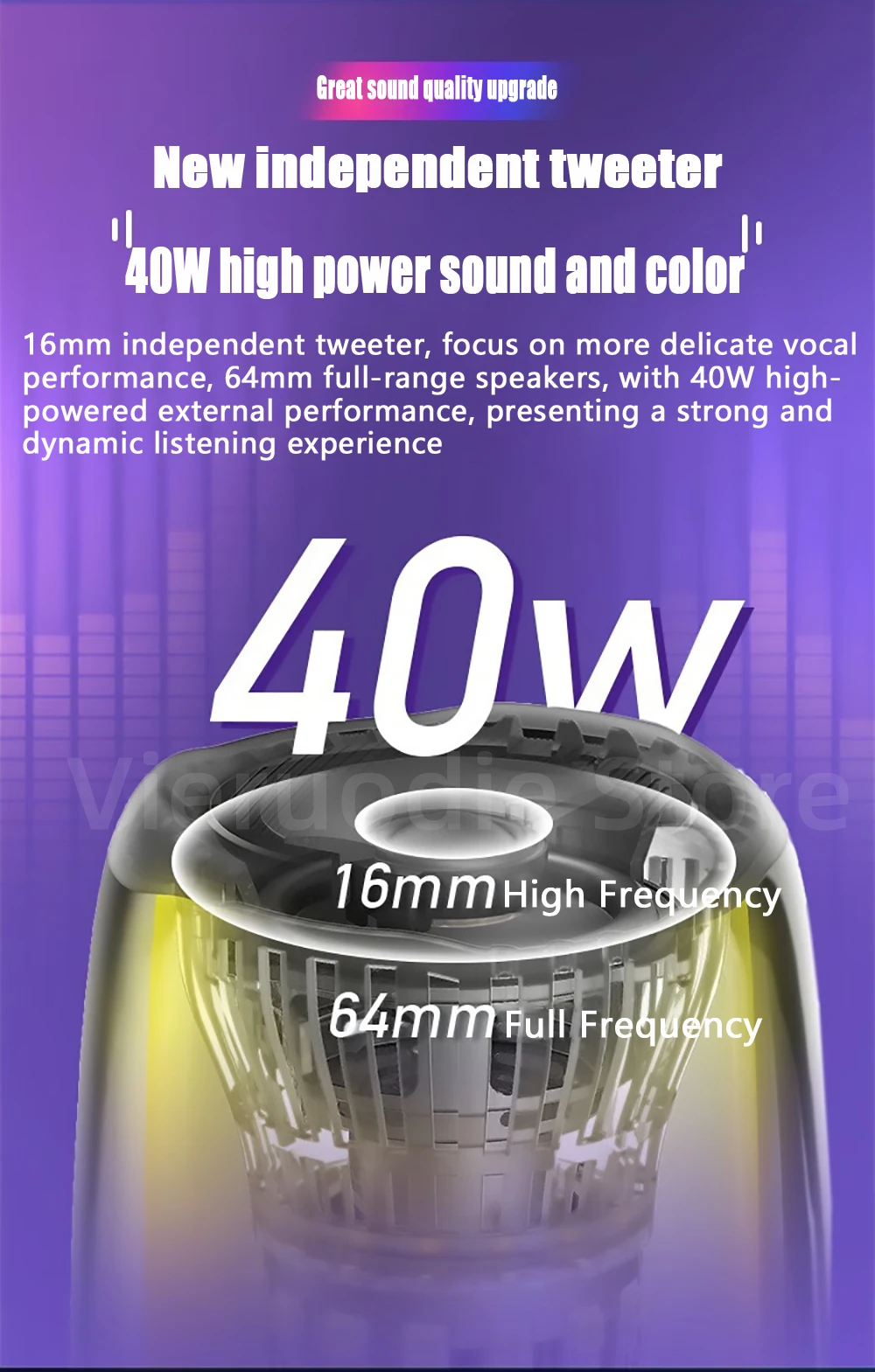 JBL Pulse 5 Portable Bluetooth speaker with light show description image 5