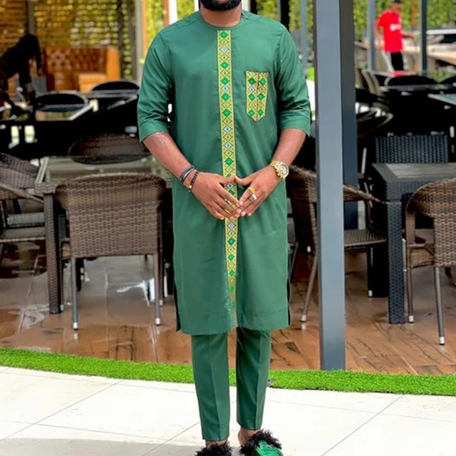 Adedemeji Crewneck Dashiki Outfit - Image 3