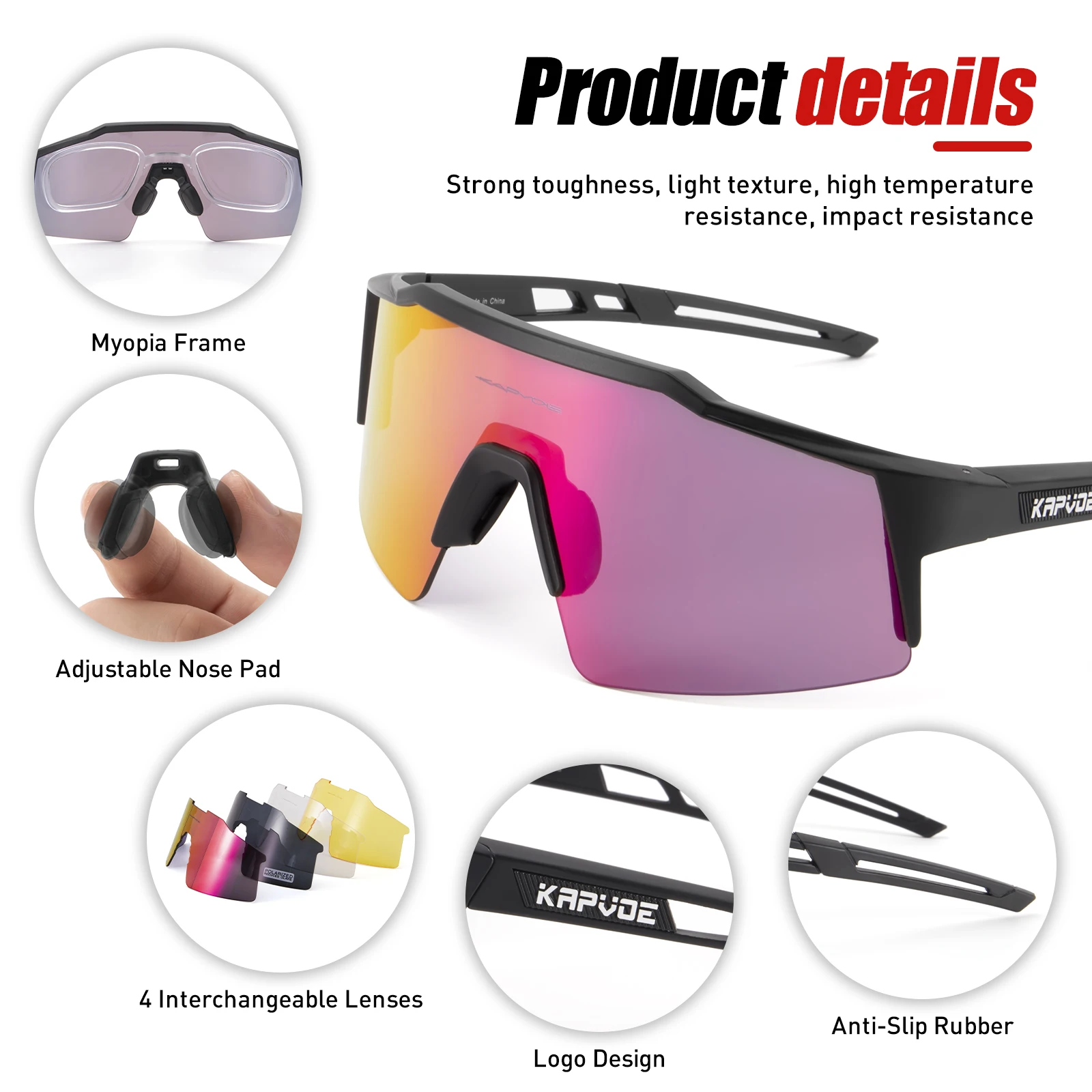 Men Women Lightweight Climbing Hiking Sunglasses Polarized Cycling Glasses Sport Goggles Fishing Running Skiing Cycling Eyewear
