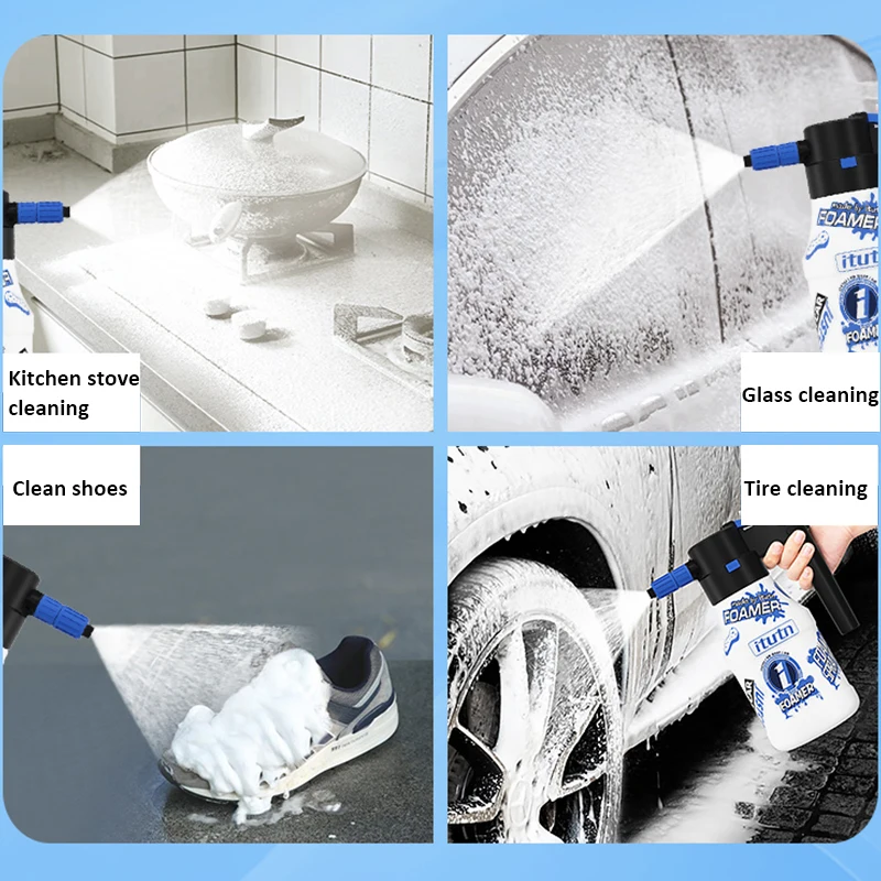 1.5L Electric Foam Sprayer Car Wash Endurance 30min Foam Lance Watering