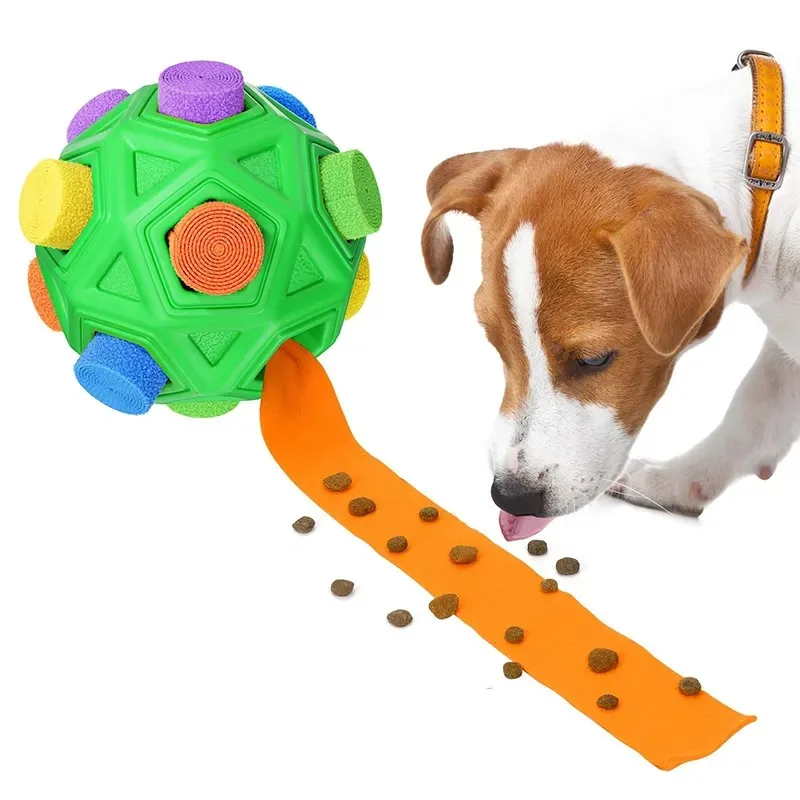 

Dog Puzzle Toys Dog Sniffing Rubber Ball Pet Slow Feeding Dispensing Toy Encourage Natural Foraging Skills Training
