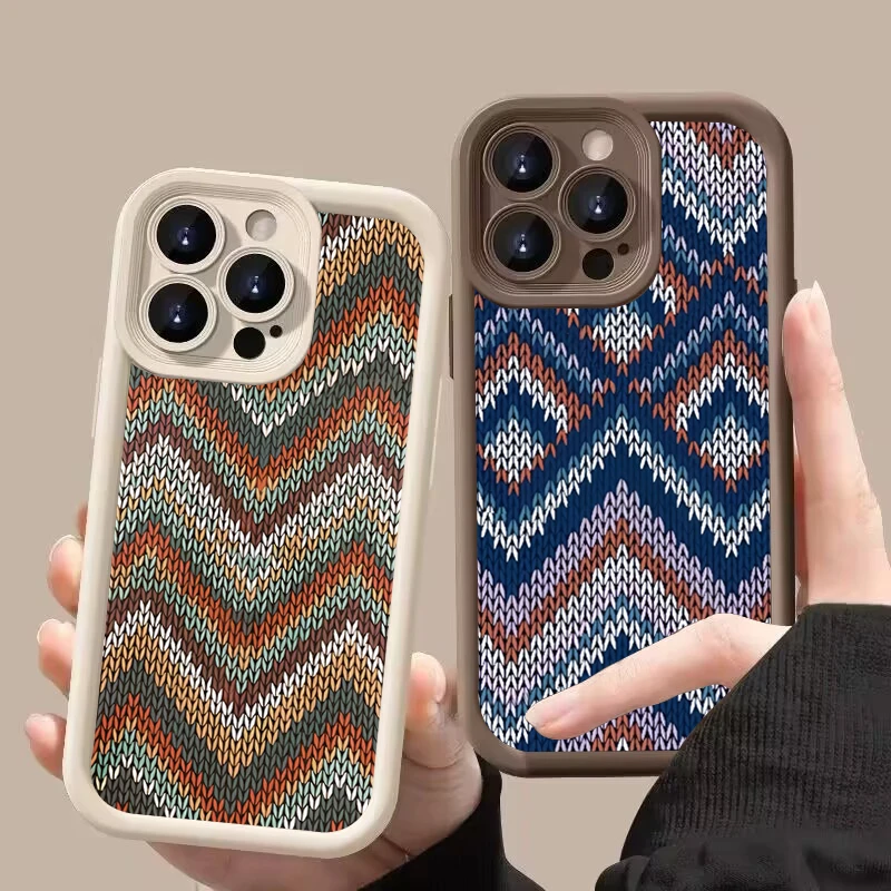 Bohemian Style Sweater Pattern Soft Phone Case Cover
