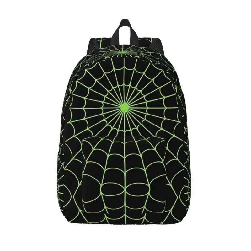 

Green Spider Web Backpack for Boy Girl Kids Student School Bookbag Daypack Preschool Primary Bag Hiking