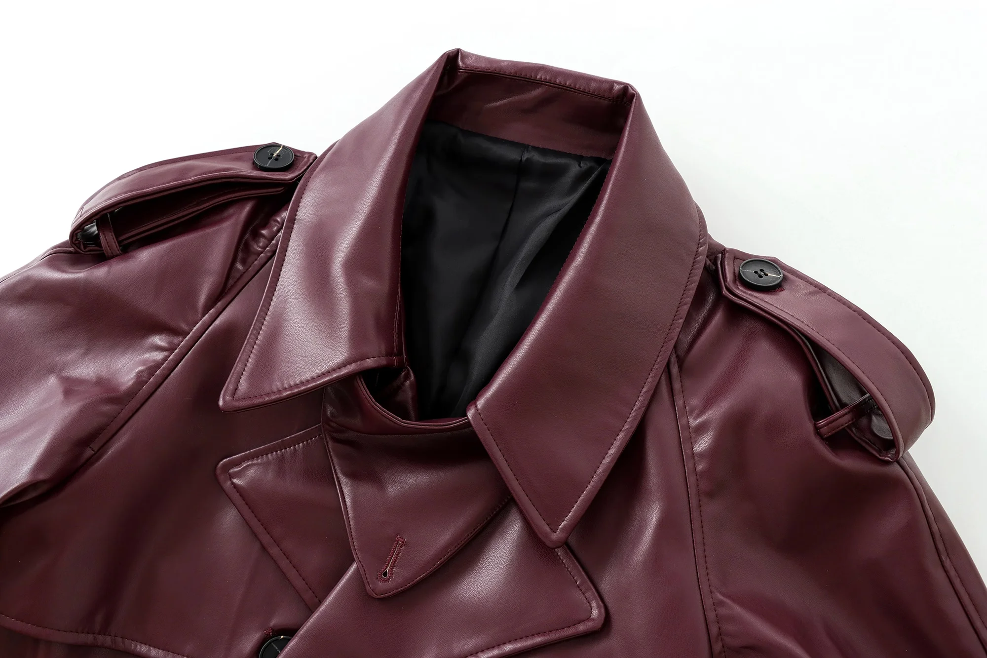 Faux Leather Bomber Jacket for Women - Cropped Streetwear Outerwear