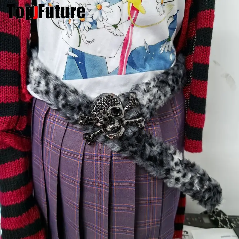 00s y2k Scab Belt Loop Pouch 裏原 ギャル Y2k goth belt sparkly skull belt It's a very y2k | Depop