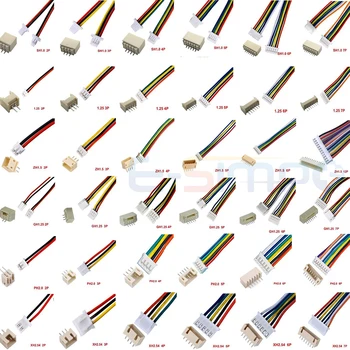 10 ชุด SH1.0 JST1.25 ZH1.5 PH2.0 XH2.54 JST Connector หญิง 10/20/30 ซม.สายไฟ + ชาย 2/3/4/5/6/7/8/9/10/12P เวเฟอร์ 1