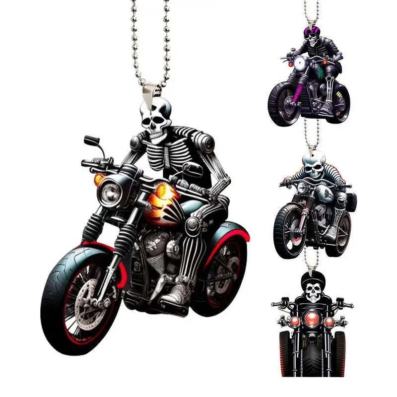 

Auto Lanyard Attached Seasonal Decors For Backpack Motorcycle Car Skeleton Pendant Unconventional Rearview Decor Festive Charm