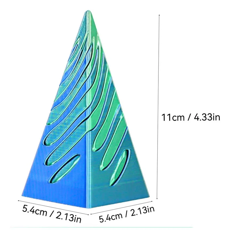 3D Printed Spiral Fidget Toys 11CM Decompression Spinning Three-Dimensional Structure Fingertip Dual Color Stress Relief Toy