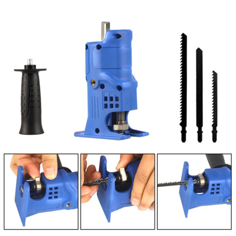 Reciprocating Saw Adapter Electric Drill Fast Modified To Electric Jigsaw with Sawblade Power Tool Saws Drill To Jigsaw 3