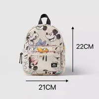 New Style Children's Bag Girls Boys Disney Brand Mickey Mouse Backpack Black Nylon Zipper Two Shoulders WaterProof Schoolbag 4