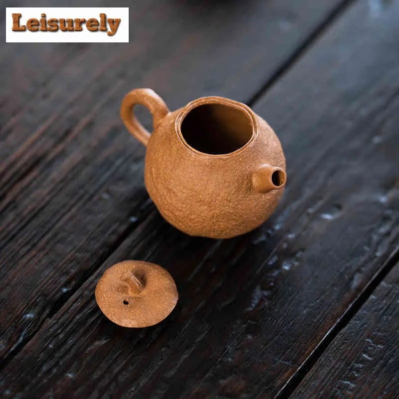 100ml Boutique Yixing Purple Clay Teapots Handmade tangerine Pot Raw Ore downhill Mud Tea Maker Kettle Zisha Tea Set Decoration