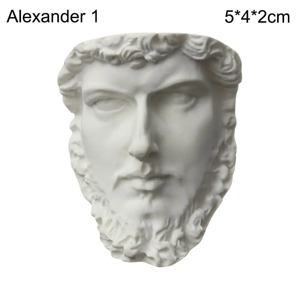 Mini Greek Mythology Celebrity Bust Sculpture - Decorative Gypsum Figurine for Drawing and Home Decor