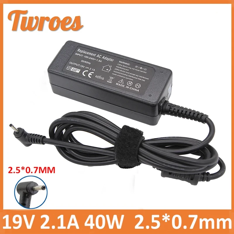Universal 40W 19V 2.1A Laptop Charger Adapter