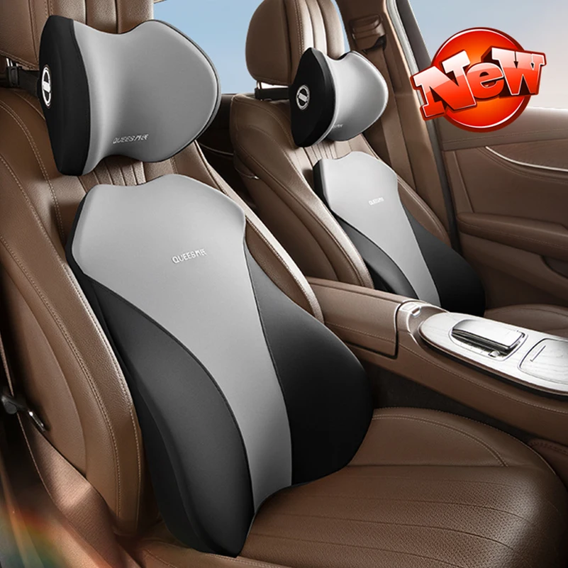 CarHeadrestCushionSupportCarLumbarSeatBackrestCarWaistSupport