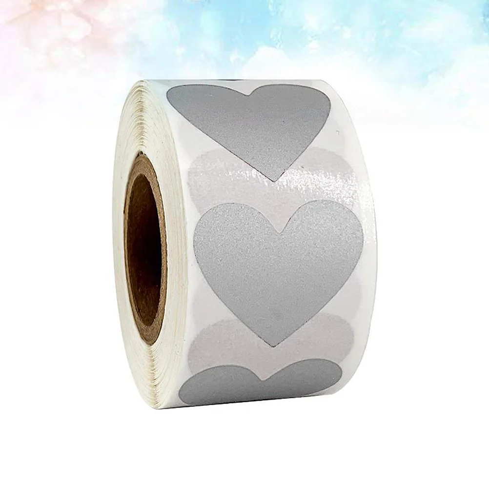 

900 Pcs The Gift Scratch-off Labels Heart Shape Sticker Rose Cards Lable Declas