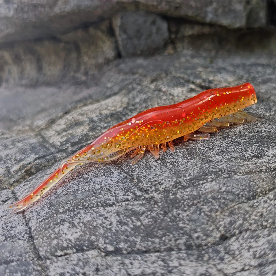 Loogdeel 61mm 1.6g 98mm 6g Silicone Bait Soft Lures Pike Fishing Lure  Biting Shrimp Carp Bass Sea Worm Swimbait Baits Gamba - AliExpress