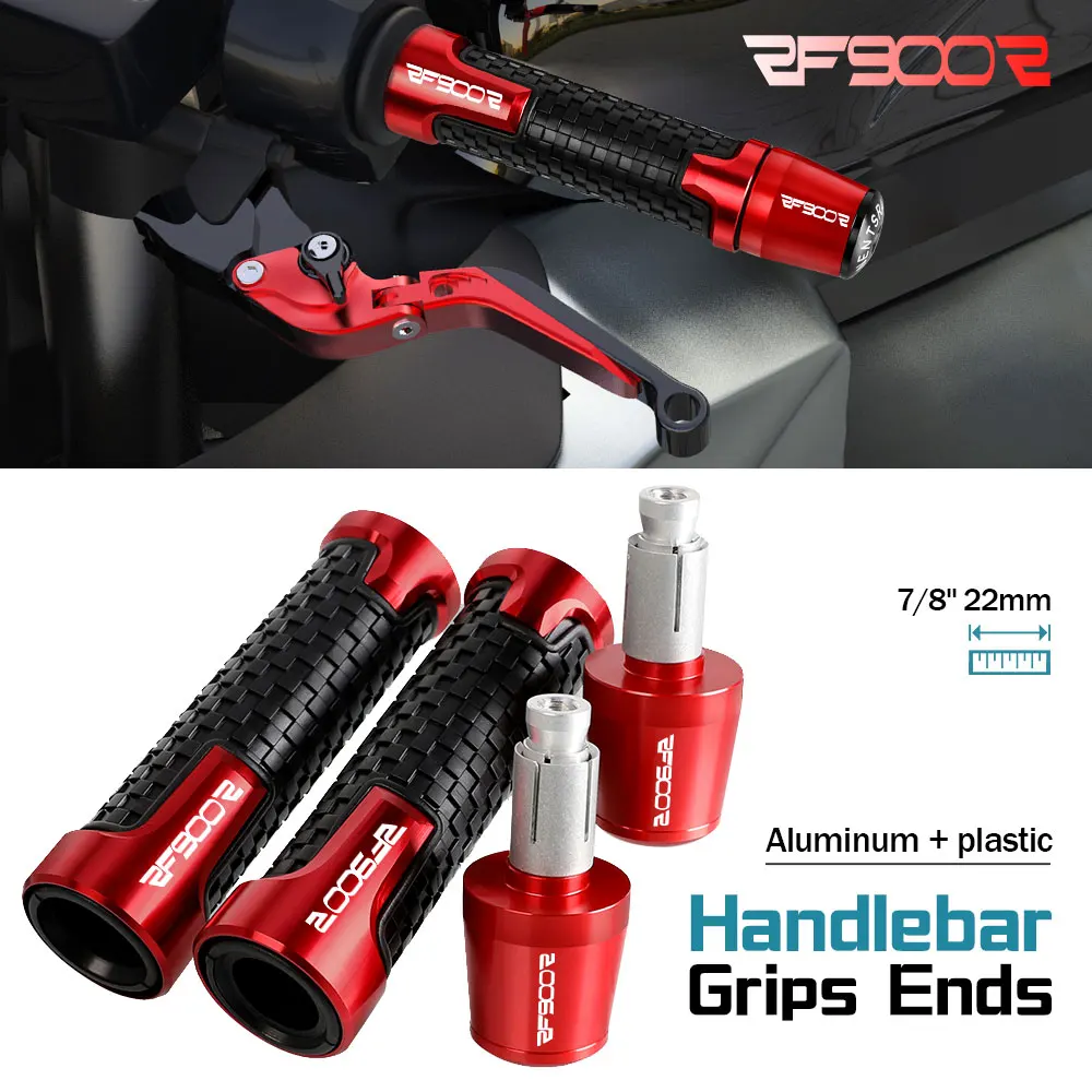 

7/8'' 22mm Motorcycle Handle Grips Handlebar Grip Ends Plug For Suzuki RF900 RF900R RF 900R 1994 1995 1996 1997