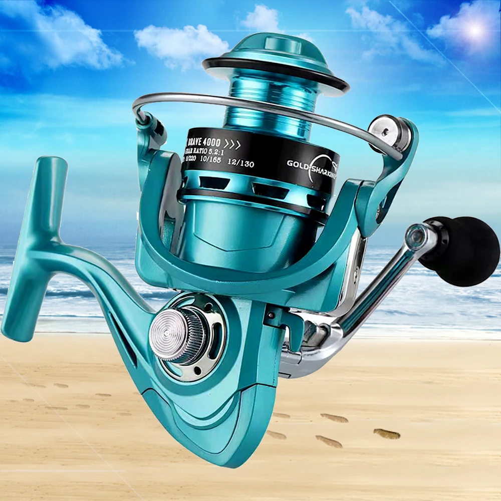 

Спиннинговая Рыболовная катушка, ультратонкая металлическая рамка и качающийся рычаг 5,2: 1/4,7: 1, двойная тормозная система, катушка для ловли карпа и окуня в соленой воде