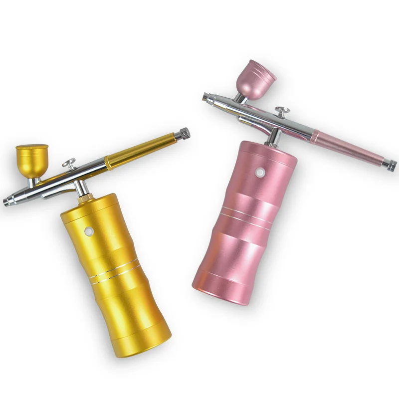 Mini Air Compressor Kit 0.3mm Air-Brush Paint Spray Gun Airbrush For Nail Art Tattoo Craft Cake Nano Fog Mist Sprayer