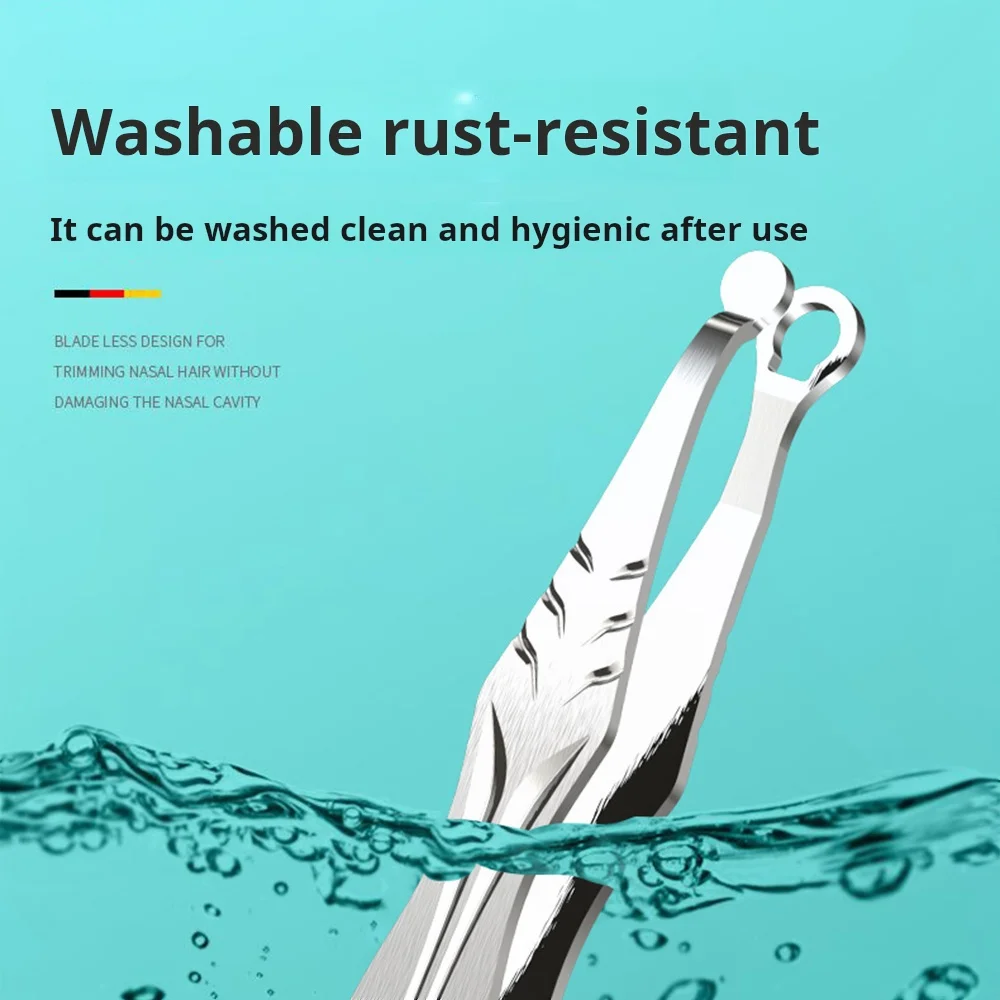 1/3 Pcs Stainless Steel Manual Round Head Nose Hair Clip Travel Portable Sharp Nose Hair Cleaning Tool