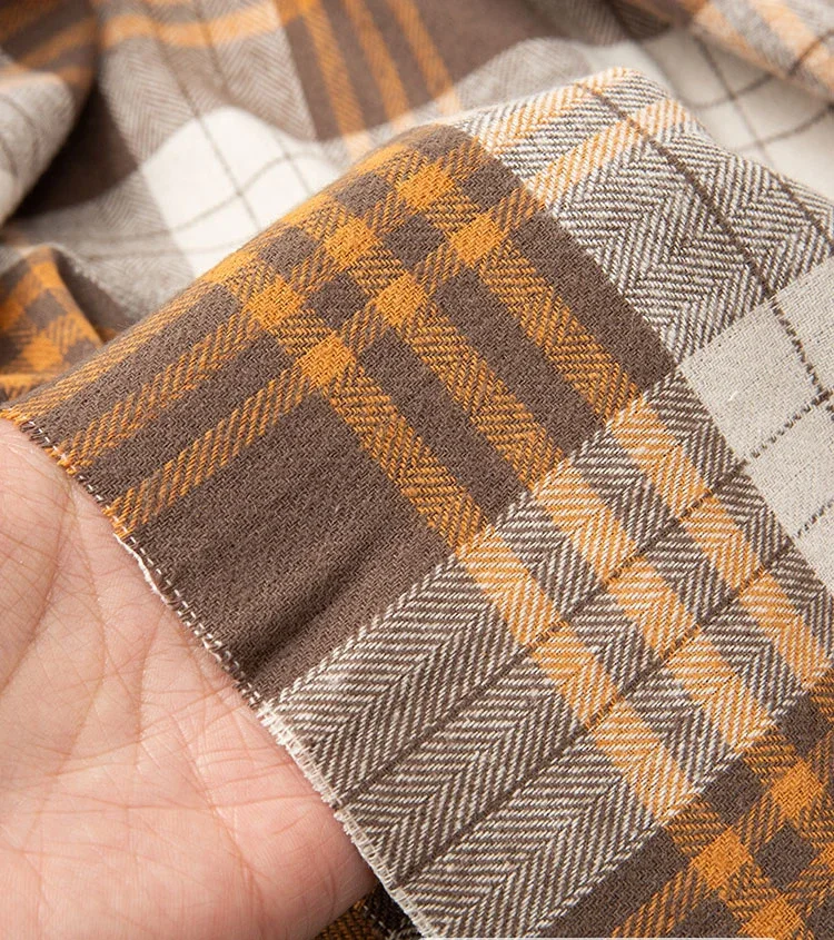 Plaid Wool Blend Fabric 6