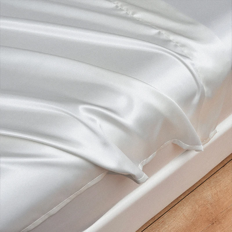 3/4pcs Queen King Size Luxury Bed Sheet Set Covers Satin Black Bed Sheets Pillowcase Flat Fitted Double Sheet Bedclothes 4