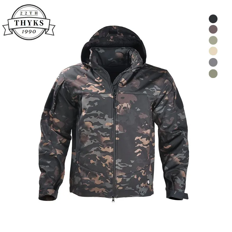 

Military Softshell Urban Tactical Jacket Men Lightweight Waterproof Windbreaker Coat Outdoor Wear-resistant Hiking Jackets
