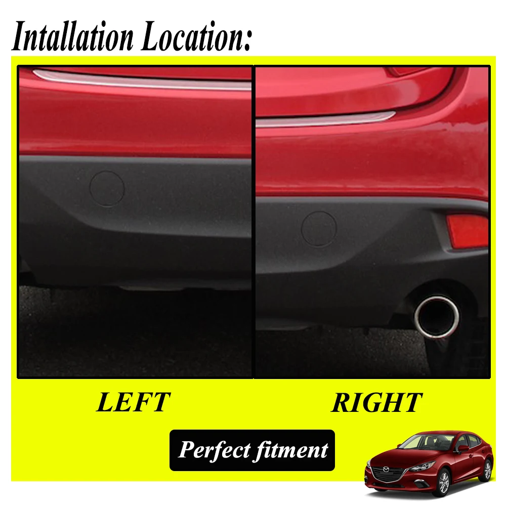 Car Tow Hook Cover 2x For Mazda 3 Axela BM BN 2014 Car Bumper R&L Rear Tow Cover Cap Trailer BHN1-50-EK1-BB BHN1-50-EL1-BB 14 15 16
