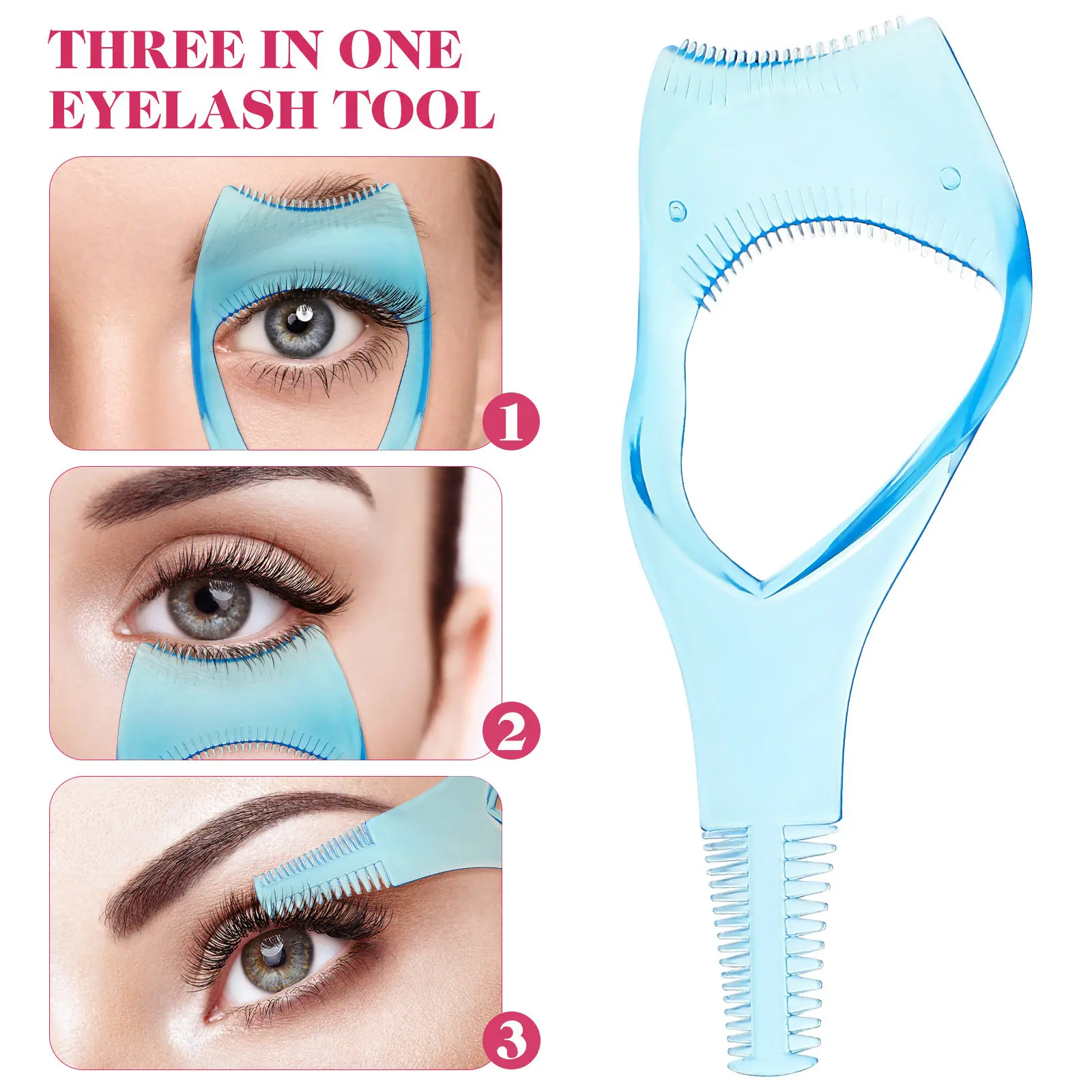 1 세트 속눈썹 빗 어플리케이터 아이라이너 템플릿 가이드 도구 메이크업 용품 액세서리 마스카라 쉴드 스텐실 모델