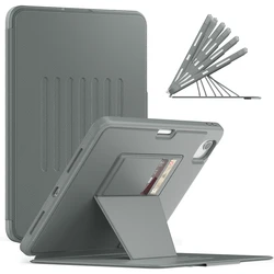 Premium Magnetic Leather Tablet Case - Sleek & Durable Cover for iPad Air 11 2024 M2 (GRAY)