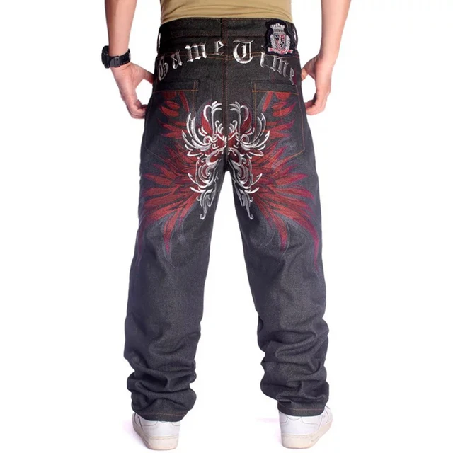 Plus Size 30-46 Inch Skateboard Mens Baggy Jeans