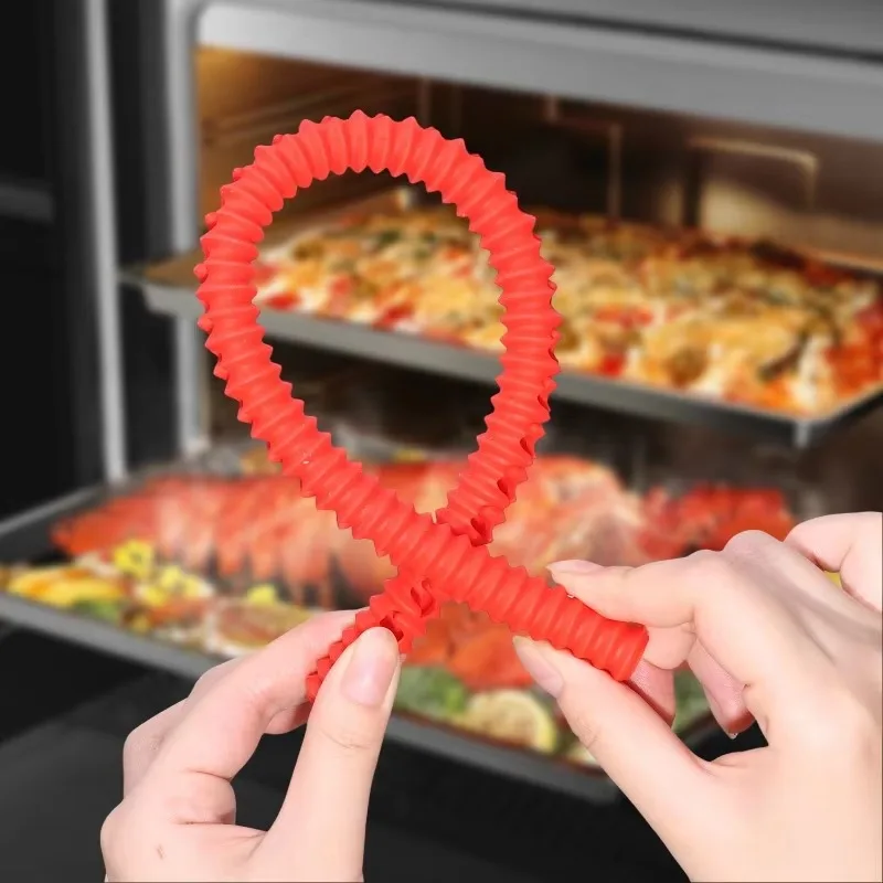 1/5pcs Oven Racks Anti-scald Strips Hot Heat Insulated Silicone Protector Bar Avoid Scald Oven Mitt Home Kitchen Baking Gadgets