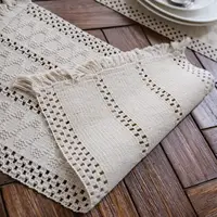 Classic Table Runner Simple Tablecloth Farmhouse Table Runner Burlap Table Cloth Rustic Table Cover for Dinning Table Decoration 3