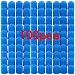 Universal Tire Valve Dust Caps - Durable Plastic Covers for Vehicles and Bicycles (100Pcs Blue)