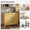 Nightstand with Drawers Set of 2, Wood Nightstand Side Table with Storage and 1 Pull-Out Tray, Farmhouse Nightstands End Table 5