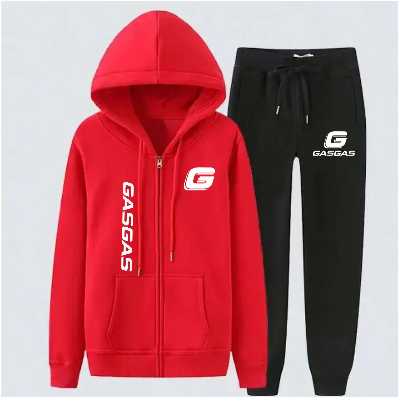 New Autumn Winter Motorcycles GasGas Men's Women Hoodies Sweatshirt+Sweatpants Suit Warm Sportswear Sets Men Hooded Pullover 6