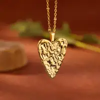 Collier Punk avec pendentif en forme de cœur pour femmes, couleur or, boucle OT en acier inoxydable, chaîne de cou perlée, ras du cou, accessoires de bijoux Y2K 6