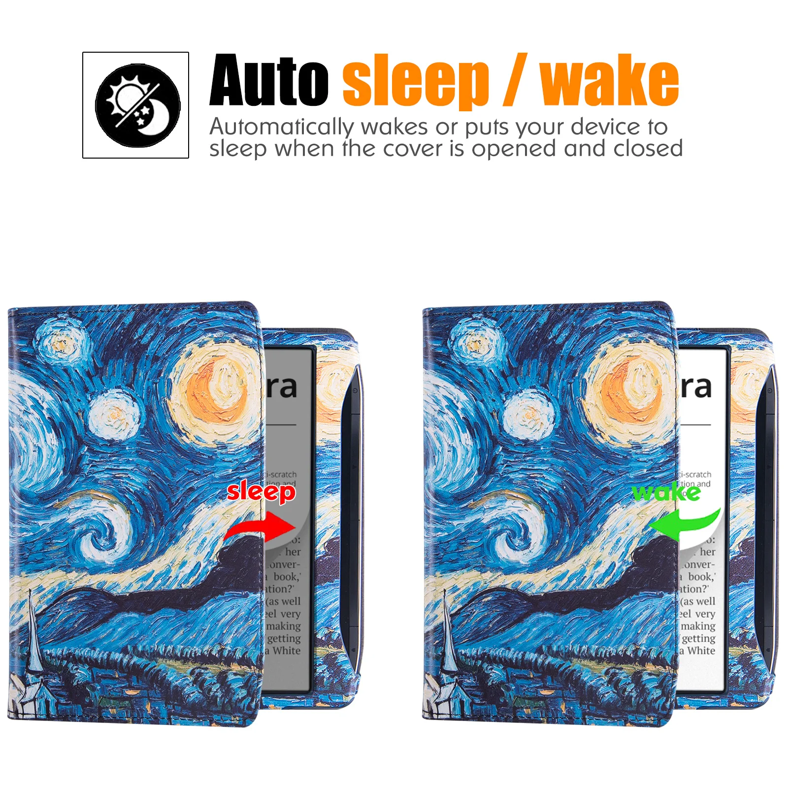 Capa Pocketbook Era Versão 2023 Modelo Pb700 Capa Protetora de Couro pu com Suporte Dobrável Alça de Mão e Despertador Automático para Dormir - Imagem 6