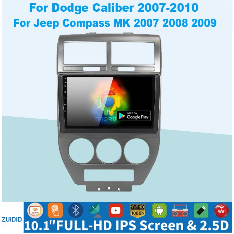 

For Dodge Caliber Jeep Compass 1 MK Patriot 2006 - 2010 Car Radio Multimedia Blu-ray QLED Navigation GPS No 2 Din DVD