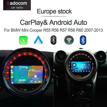 Radio para Auto con Carplay Inalámbrico, DSP, Android 14.0, Reproductor Multimedia y Navegación para BMW Mini Cooper R55 R56 R57 R58 R60 2007-2013 1