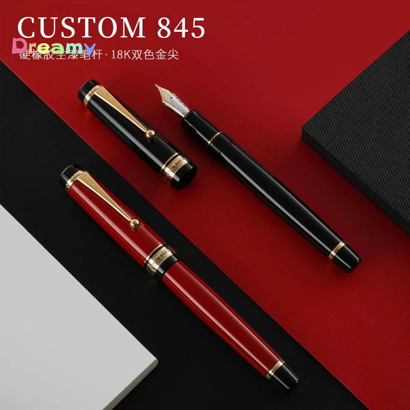 overhemd Maak een naam daarna Pilot Namiki Custom 845 Urushi Eboniet Zwart/Rode Vermiljoen 18K Vulpen,  heeft Een Glanzende Wax Gekleurde Lak| | - AliExpress