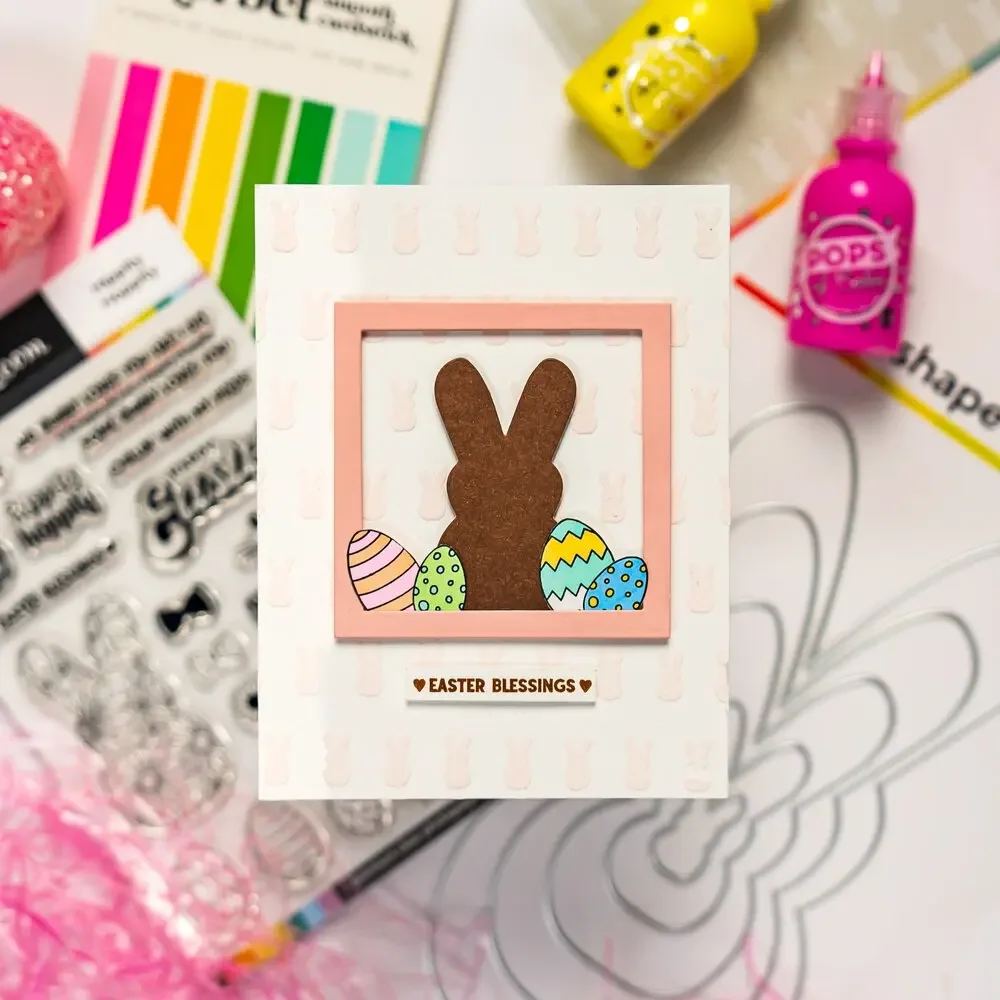 Layered Set Easter Eggs Stencil Scrapbook Diary Decoration Embossing Template DIY Greeting Card Handmade