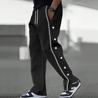 Pantalon Long en Jacquard, simple boutonnage, Patchwork, ample, grand pantalon décontracté, polyvalent, sanitaire, nouvelle collection printemps et automne 2025 4
