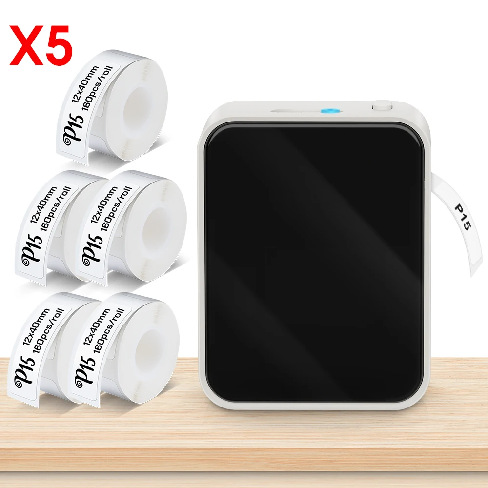Mini imprimante thermique portable Bluetooth Téléphone mobile Photo  Étiquette Autocollant 5 Rouleau