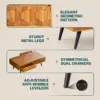 Solid Wood Coffee Tables for Living Room, Coffee Table Mid Century Modern , Fully Assembled Center Table, Teak Brown 4