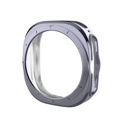 Glass+Case Full Cover TPU Anti-Drop and Waterproof Protector for Watch 7pro 47mm (Gun)