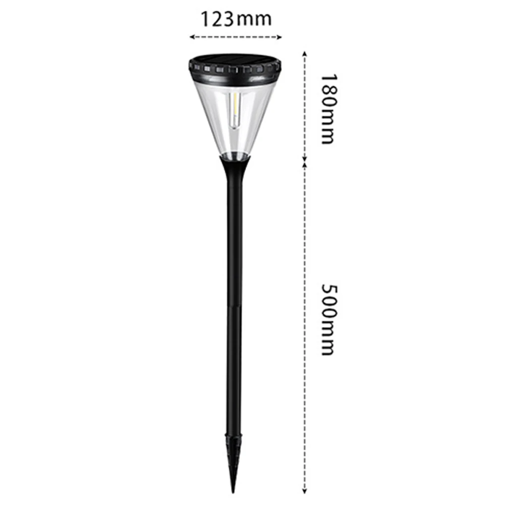 Solar Lawn Lamp Pathway Lights Built-in 2200mA Battery Super Bright Waterproof Garden Night Light 3 Adjustable Heights Stake Lig