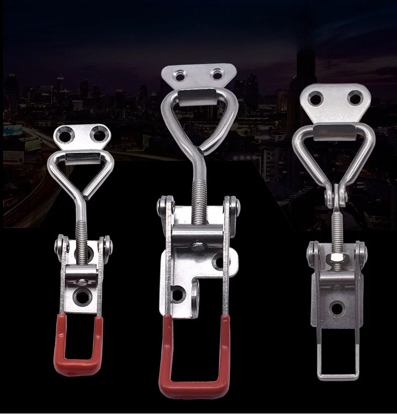 ALLSOME 2/4/8/10Pcs 4001 Industrial Metal Buckles with Quick Clamping and Mechanical Locking for Hardware Iron Boxes