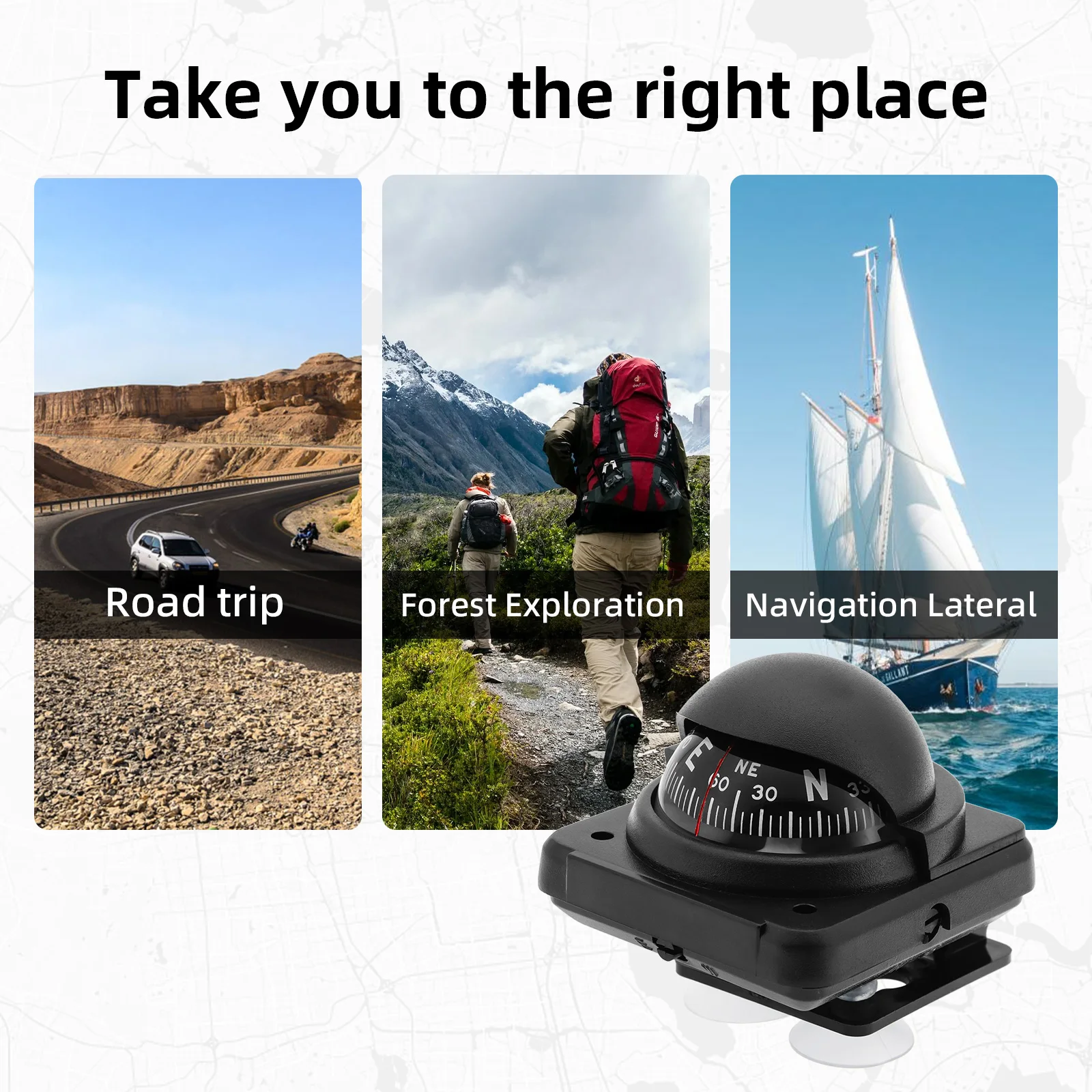 Vehicle Navigation Car Compass Outdoor Marine Boat Magnetic Compass Sea Electron