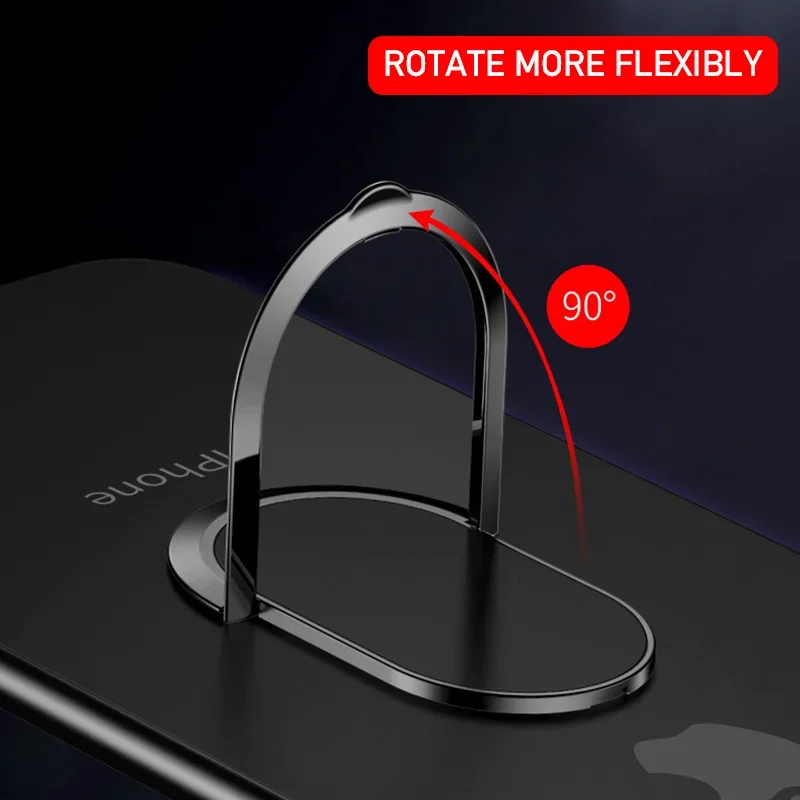 Universal Ultra Thin Finger Ring Holder For Iphone Huawei Flexible Phone Stand No Magnetic Car Phone Smartphone